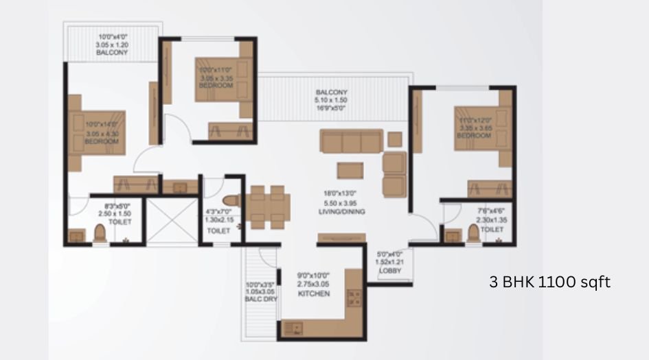 Renuka-Panchatattva-Gallery-3BHK-Unit-Plan-2